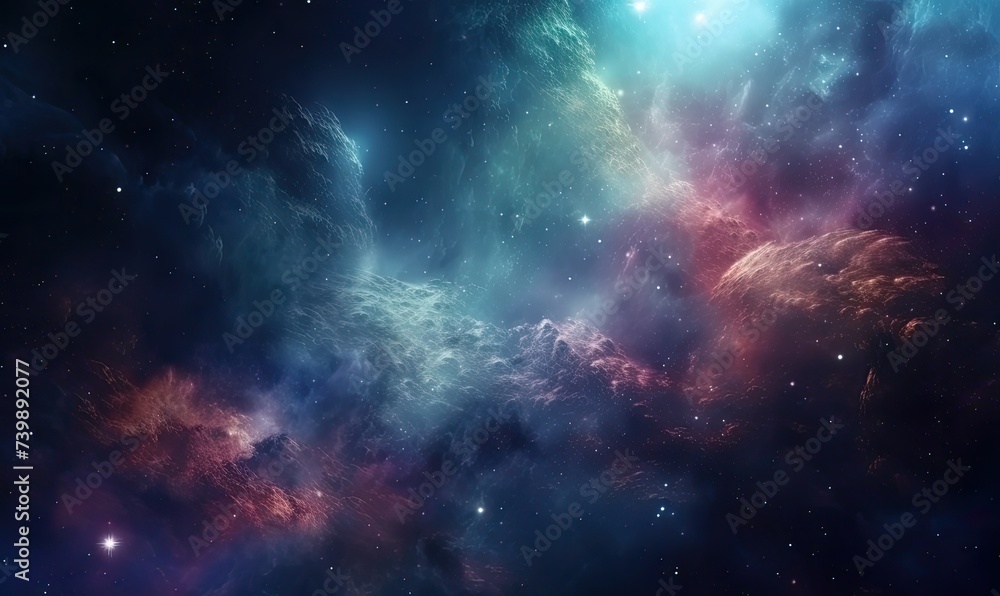 A Colorful Celestial Canvas Filled With Stars and Clouds