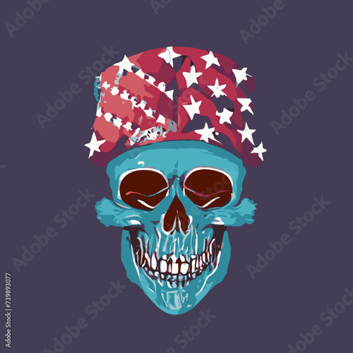 vector artwork A skull vector , cranium skull , human skull vector,free vector with a bandana on it vector design vector design illustrations 