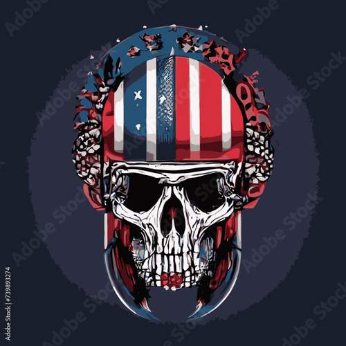 vector artwork A skull vector , cranium skull , human skull vector,free vector with a helmet vector design prints 