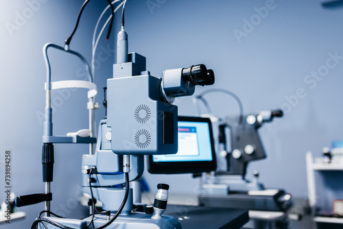 Treatment of glaucoma, diabetic retinopathy, macular pathologies. Medical laser eye correction. High-quality ophthalmic technologies. photo