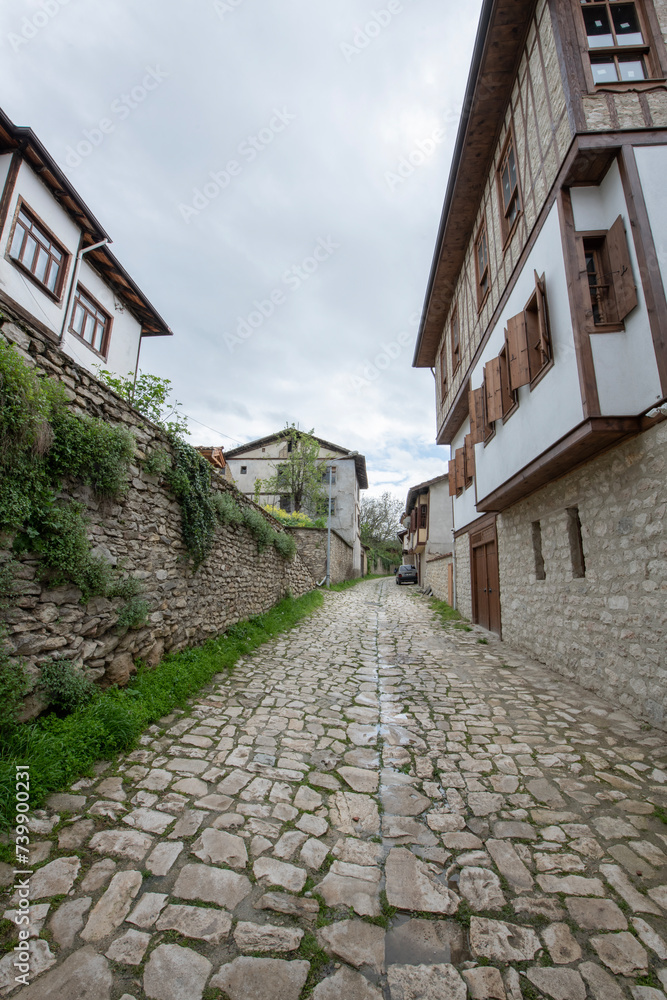 Traditional Ottoman Houses and mosques and Turkish baths in Safranbolu. Safranbolu is a UNESCO World Heritage Site. Old wooden mansions Turkish architecture. Safranbolu view.