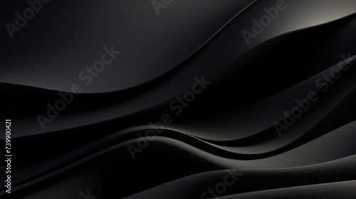 Abstract 3d wavy smooth background. Dark matte colour palette. Aesthetic concept. Generative AI © AngrySun