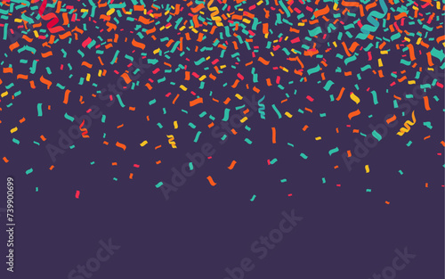 Confetti background, falling colorful confetti with confetti explosion, vector for birthday banner, festival, sale, party background, holiday, anniversary & graduation celebration