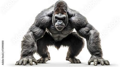 A powerful gorilla with a commanding presence