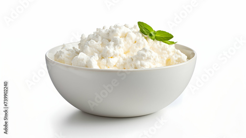 Cottage cheese in a bowl a creamy and protein-rich