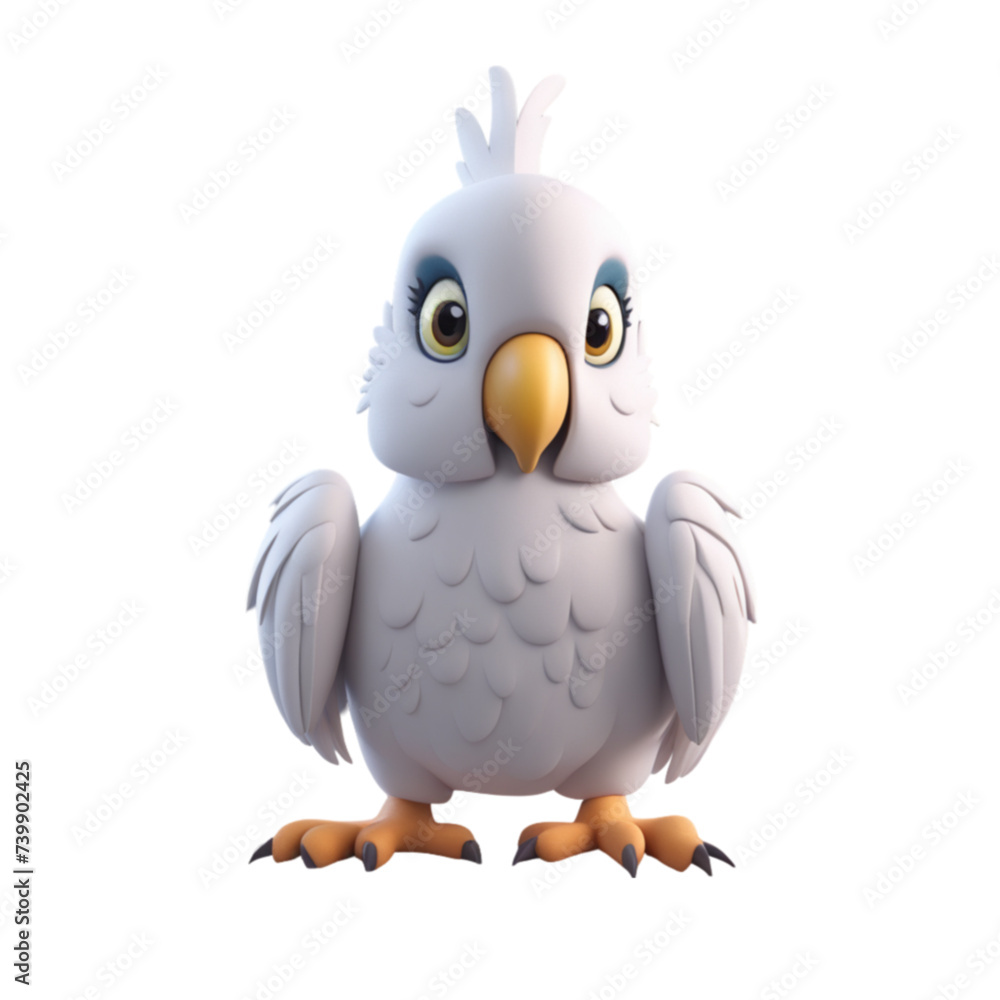 Cockatoo Cartoon Character Illustration Art SVG Generative AI. Cockatoo Cartoon Character Illustration Art SVG Generative AI.