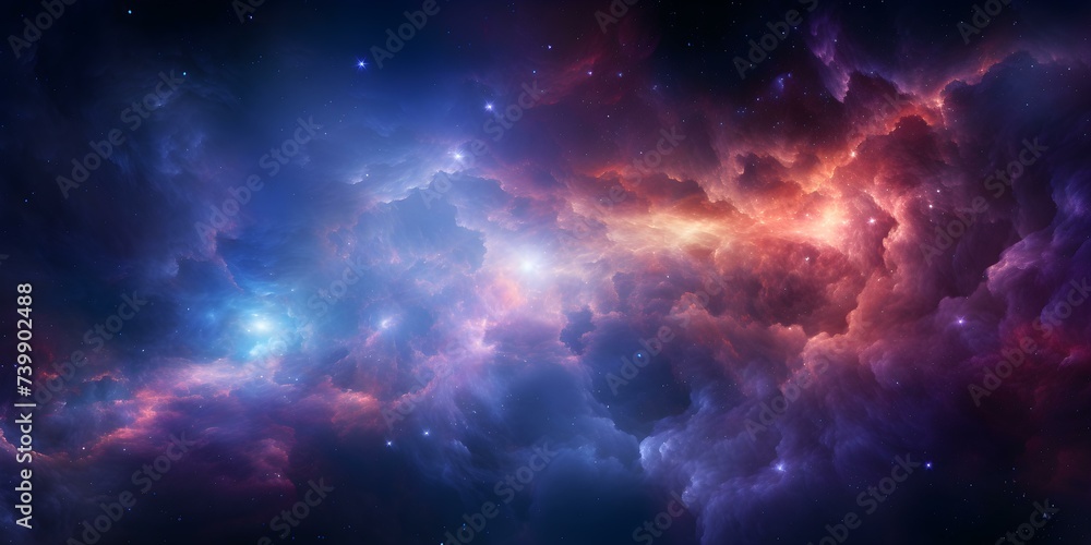 Astral Masterpiece: Vibrant Nebula Illuminates the Cosmic Depths. Concept Space Photography, Galactic Images, Cosmic Exploration, Nebula Art, Astral Beauty