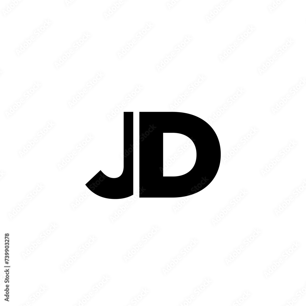 Letter J and D, JD logo design template. Minimal monogram initial based logotype. Letter J and D, JD logo design template. Minimal monogram initial based logotype.