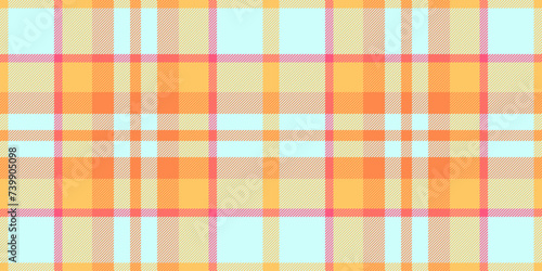 Oriental tartan seamless plaid, fibre textile fabric background. Lady texture vector pattern check in light and amber colors.