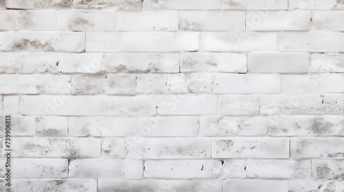 White brick wall background, copy space