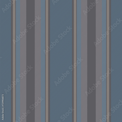 Vertical lines stripe pattern in blue. Vector stripes background fabric texture. Geometric striped line seamless abstract design.