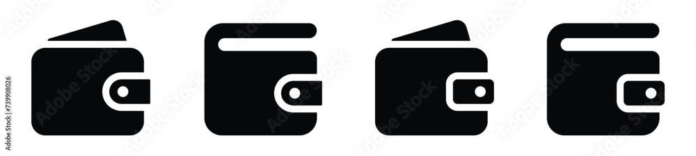 Wallet set icon, vector illustration Wallet set icon, vector illustration