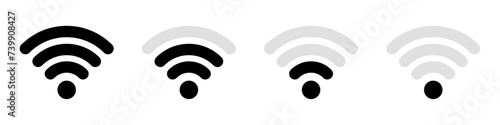 wifi signal level sign icon vector design