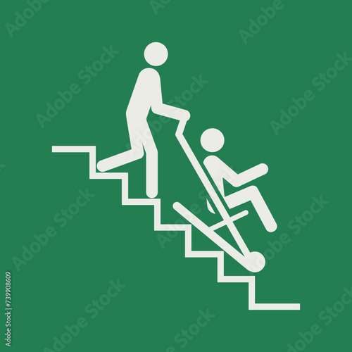 SAFETY CONDITION SIGN PICTOGRAM, EVACUATION CHAIR ISO 7010 – E060, SVG
