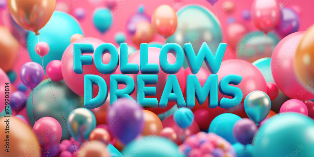 Follow your dreams. An inspiring motivation quote. Modern illustration with 3 d lettering and decorative elements. Illustration suitable for printing on T-shirts, bags, poster.
Follow your dreams. An inspiring motivation quote. Modern illustration with 3 d lettering and decorative elements. Illustration suitable for printing on T-shirts, bags, poster.