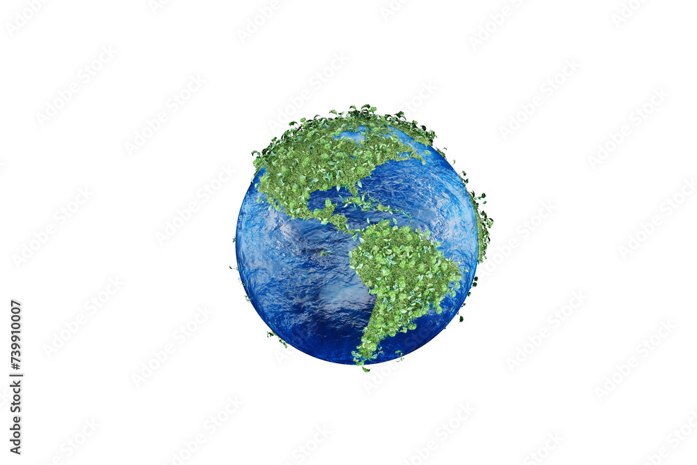 Ecological map of the world consisting of green grass and tropical leaves. Concept of recycling garbage, air purification. modern design, magazine style. Copy space, 3D render. Ecological map of the world consisting of green grass and tropical leaves. Concept of recycling garbage, air purification. modern design, magazine style. Copy space, 3D render.