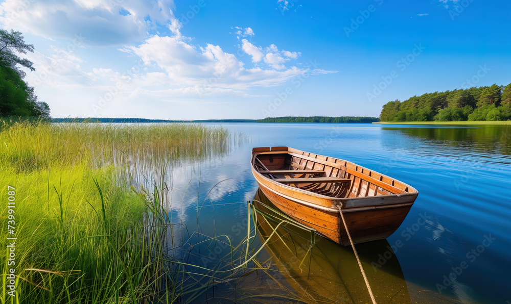 Obraz premium boat on the lake