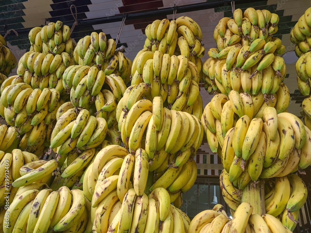 Bananas in food market