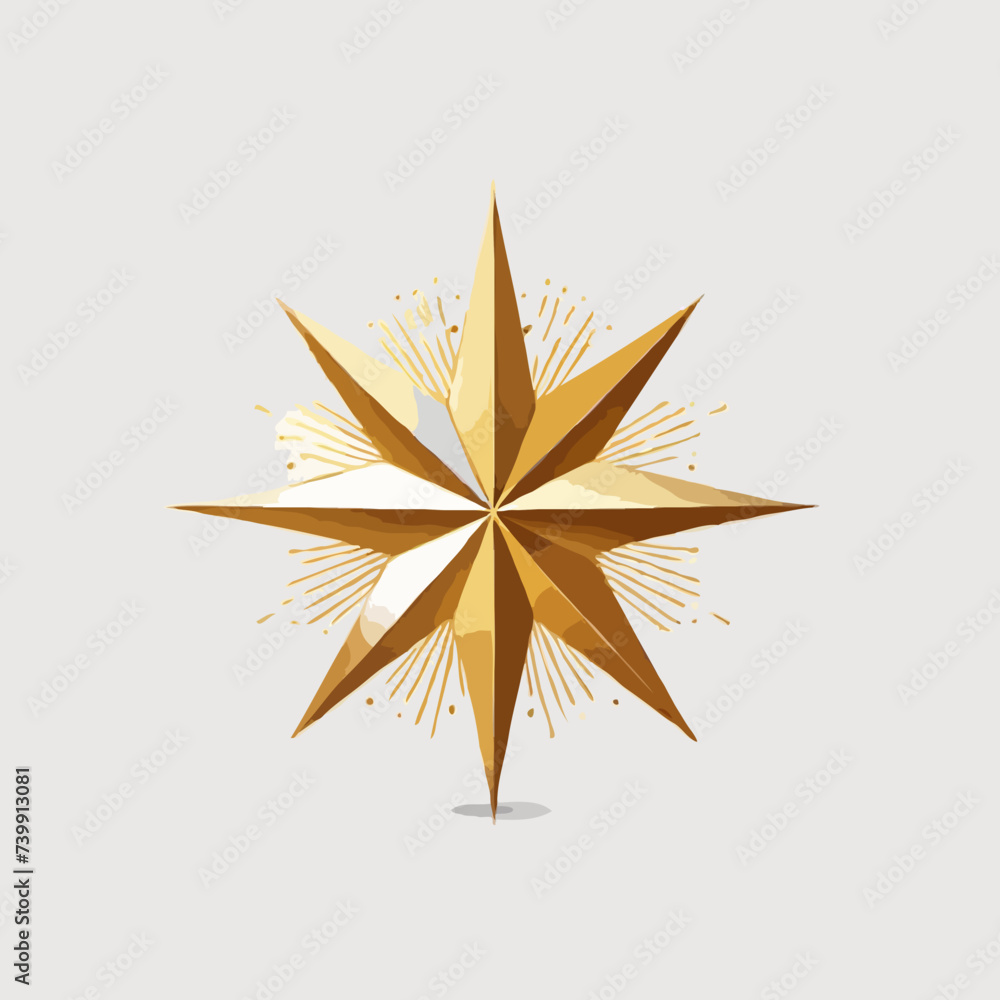 golden star isolated on white golden star isolated on white