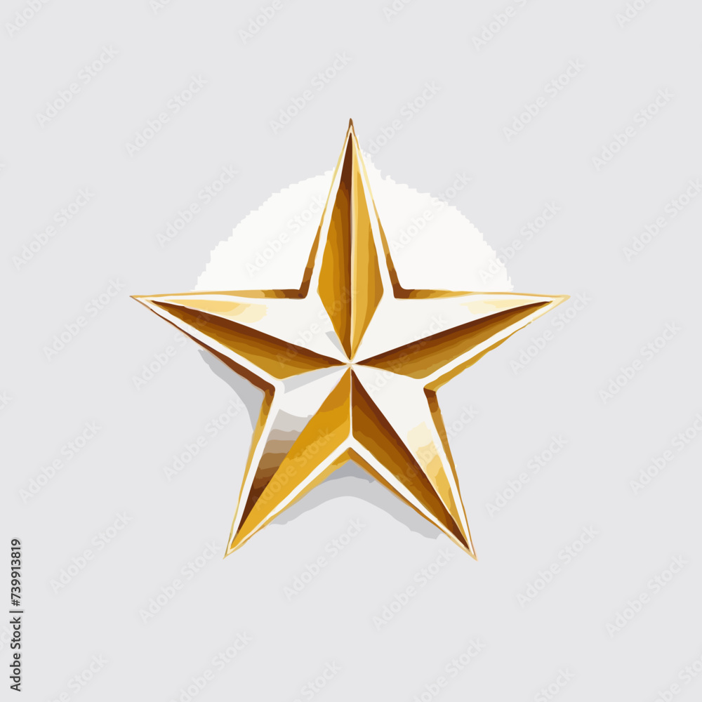 golden star isolated on white golden star isolated on white