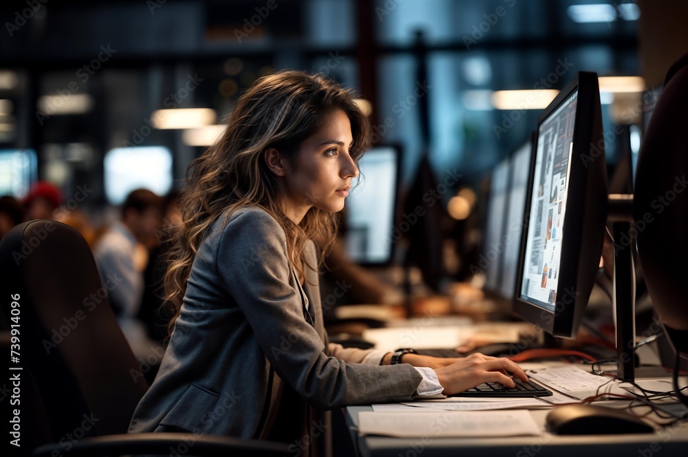 Professional woman working at computer Professional woman working at computer