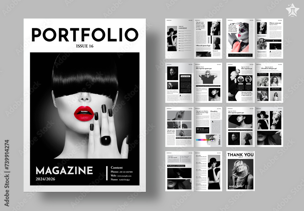Portfolio Magazine Stock Template | Adobe Stock