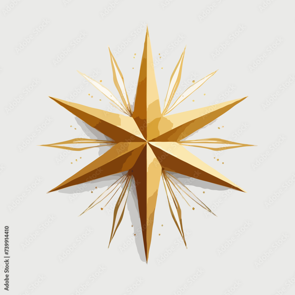 golden star isolated on white golden star isolated on white