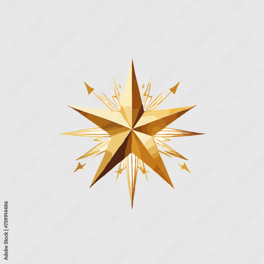 golden star isolated on white golden star isolated on white