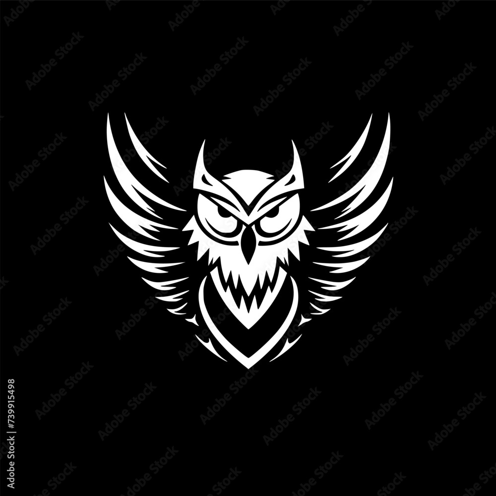 Obraz premium Owl - Minimalist and Flat Logo - Vector illustration