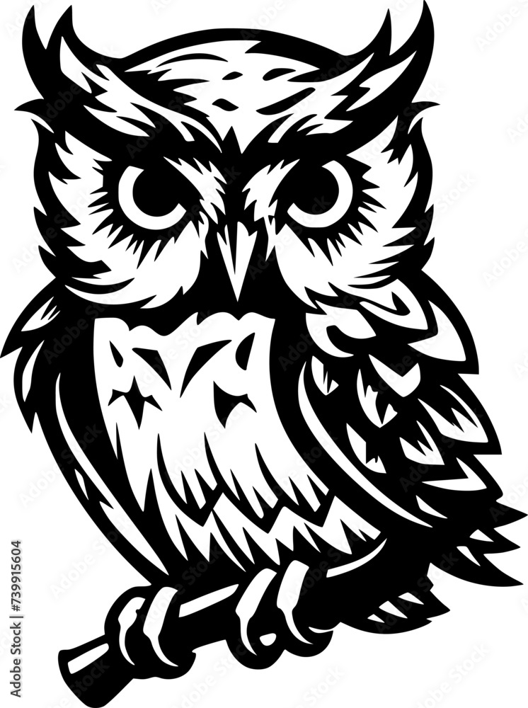Fototapeta premium Owl Baby - High Quality Vector Logo - Vector illustration ideal for T-shirt graphic