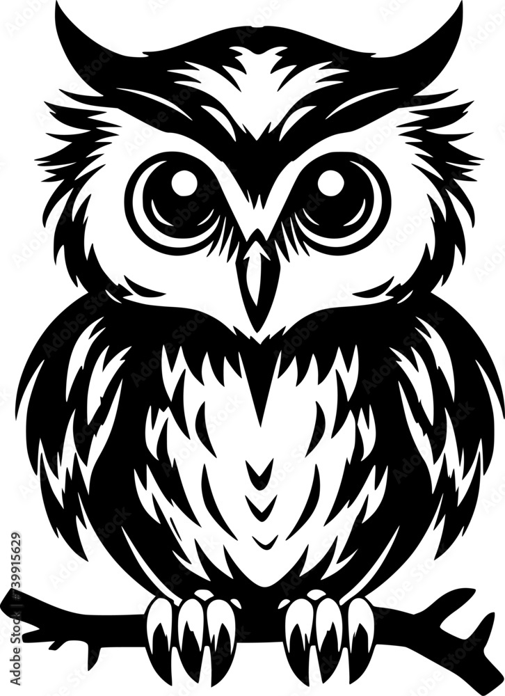 Obraz premium Owl Baby - High Quality Vector Logo - Vector illustration ideal for T-shirt graphic