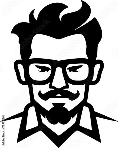 Teacher - Black and White Isolated Icon - Vector illustration