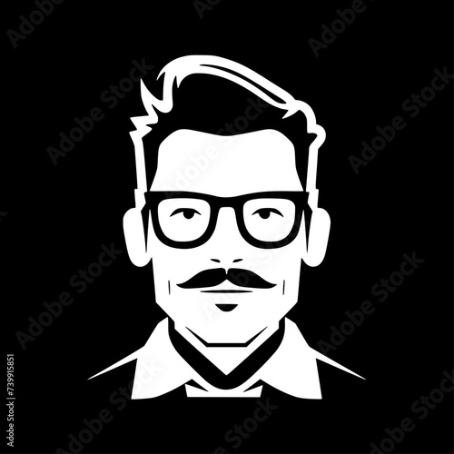 Teacher - Black and White Isolated Icon - Vector illustration