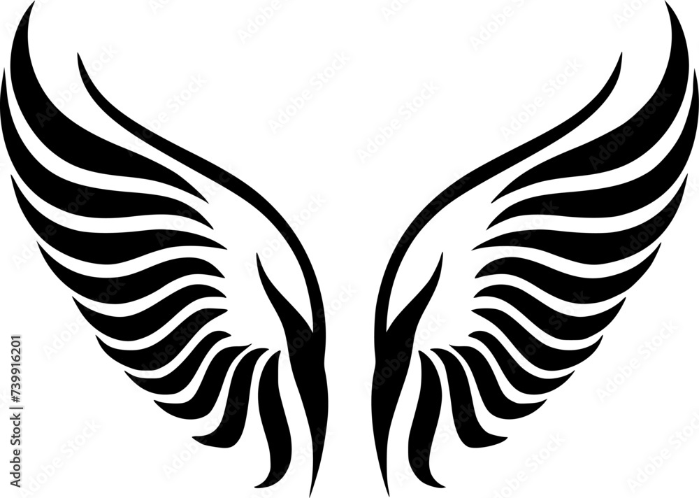 Fototapeta premium Angel Wings - Minimalist and Flat Logo - Vector illustration