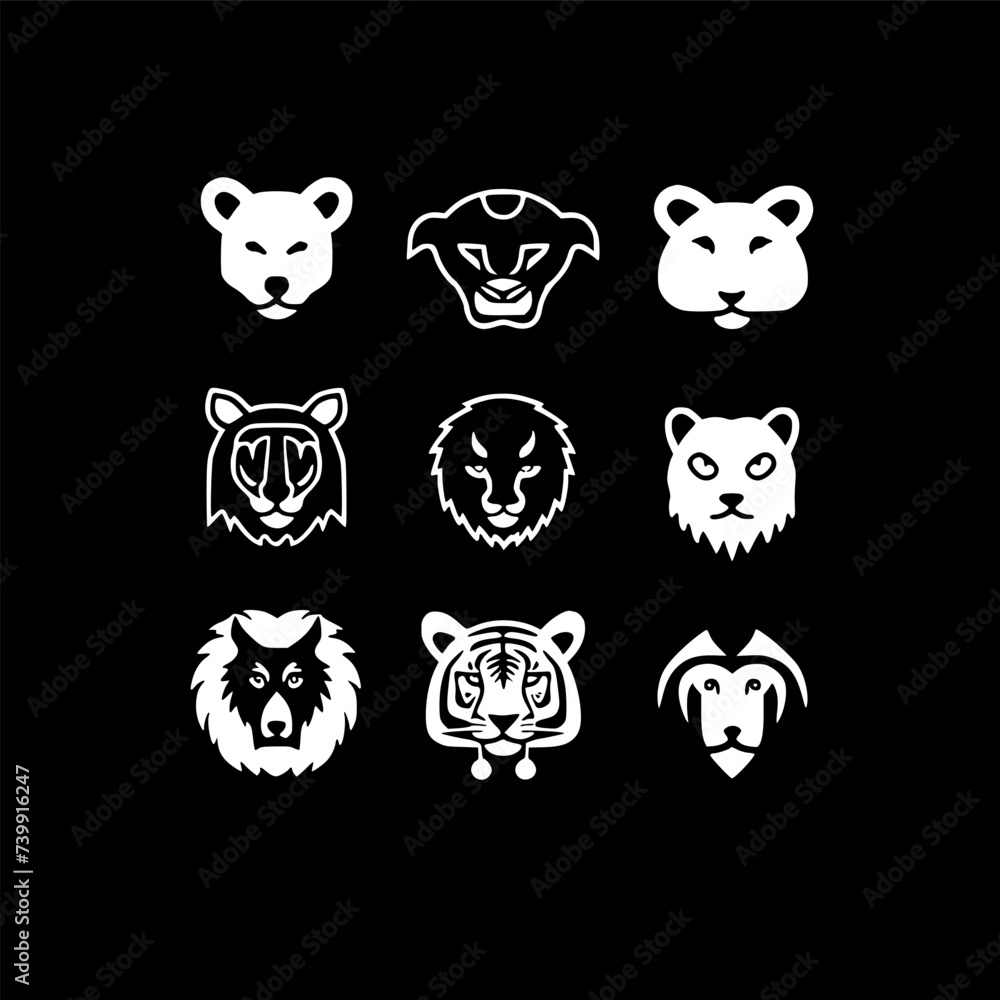 Animal - Black and White Isolated Icon - Vector illustration