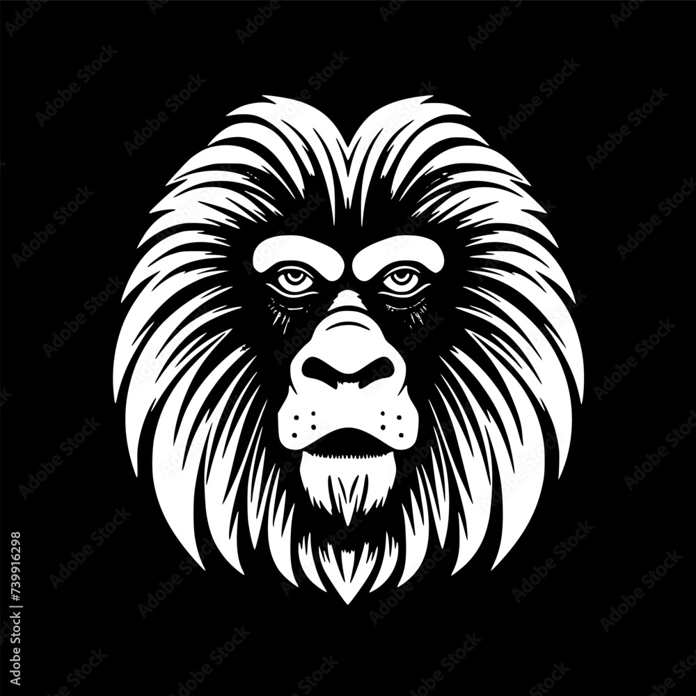Fototapeta premium Baboon | Minimalist and Simple Silhouette - Vector illustration