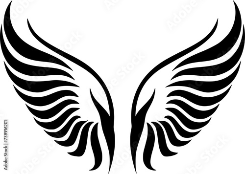 Angel Wings - Minimalist and Flat Logo - Vector illustration