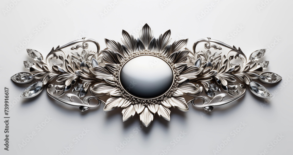 3d wallpaper stretch decoration model of an isolated platinum mandala with platinum decorative frame 3d wallpaper stretch decoration model of an isolated platinum mandala with platinum decorative frame