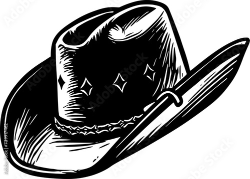 Cowboy Hat - High Quality Vector Logo - Vector illustration ideal for T-shirt graphic