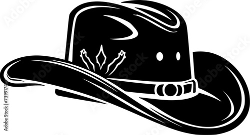 Cowboy Hat - High Quality Vector Logo - Vector illustration ideal for T-shirt graphic