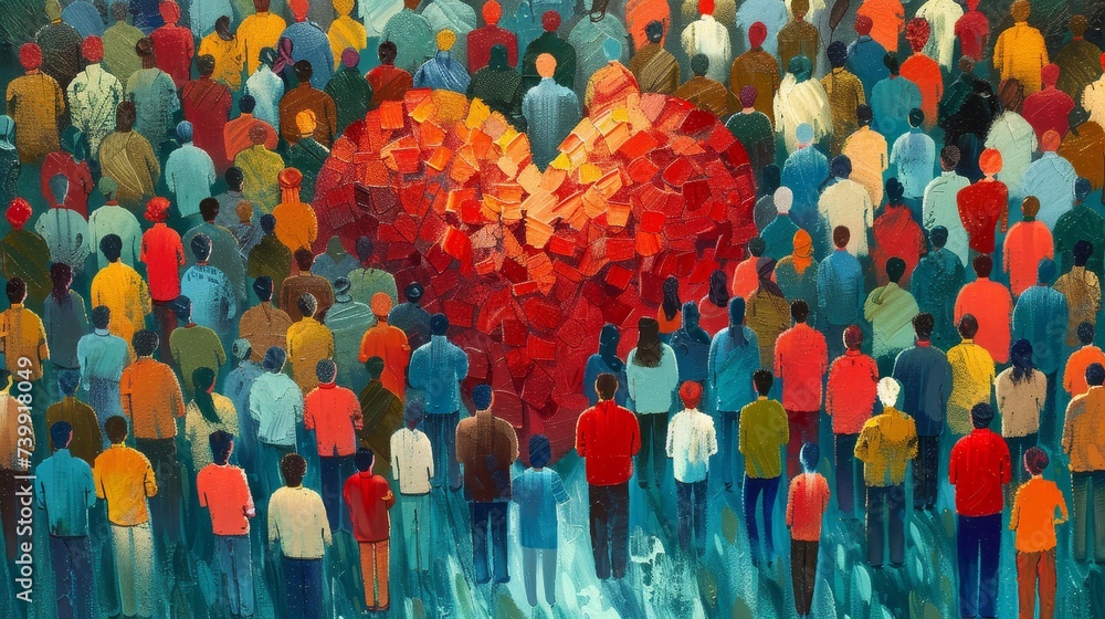 Fototapeta premium The Heart of Empowerment: Support and Help in Business Communities