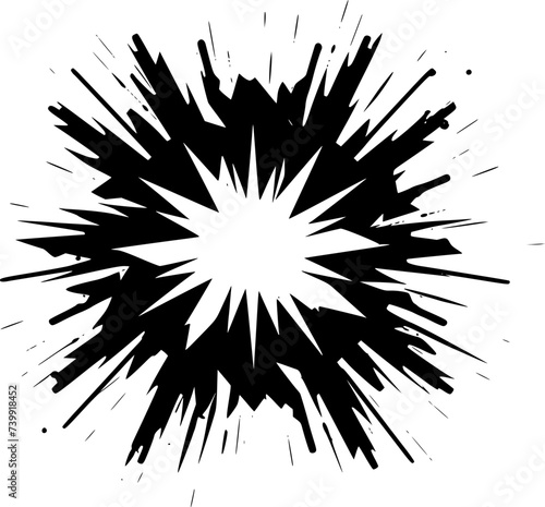 Explosion | Minimalist and Simple Silhouette - Vector illustration