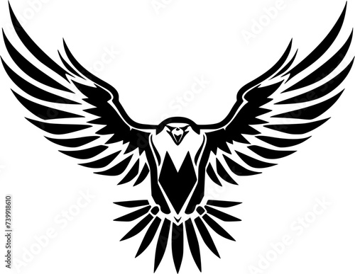 Eagle | Black and White Vector illustration