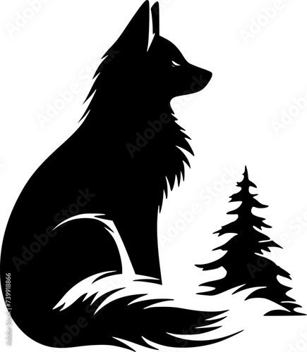 Fox - High Quality Vector Logo - Vector illustration ideal for T-shirt graphic