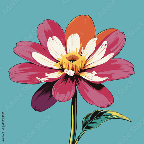 illustration of a colourful flower