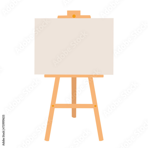 easel for painting on a white background vector