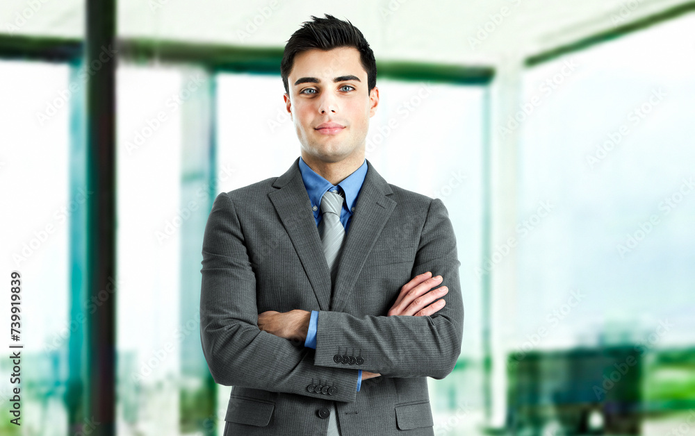 Confident businessman in modern office Confident businessman in modern office