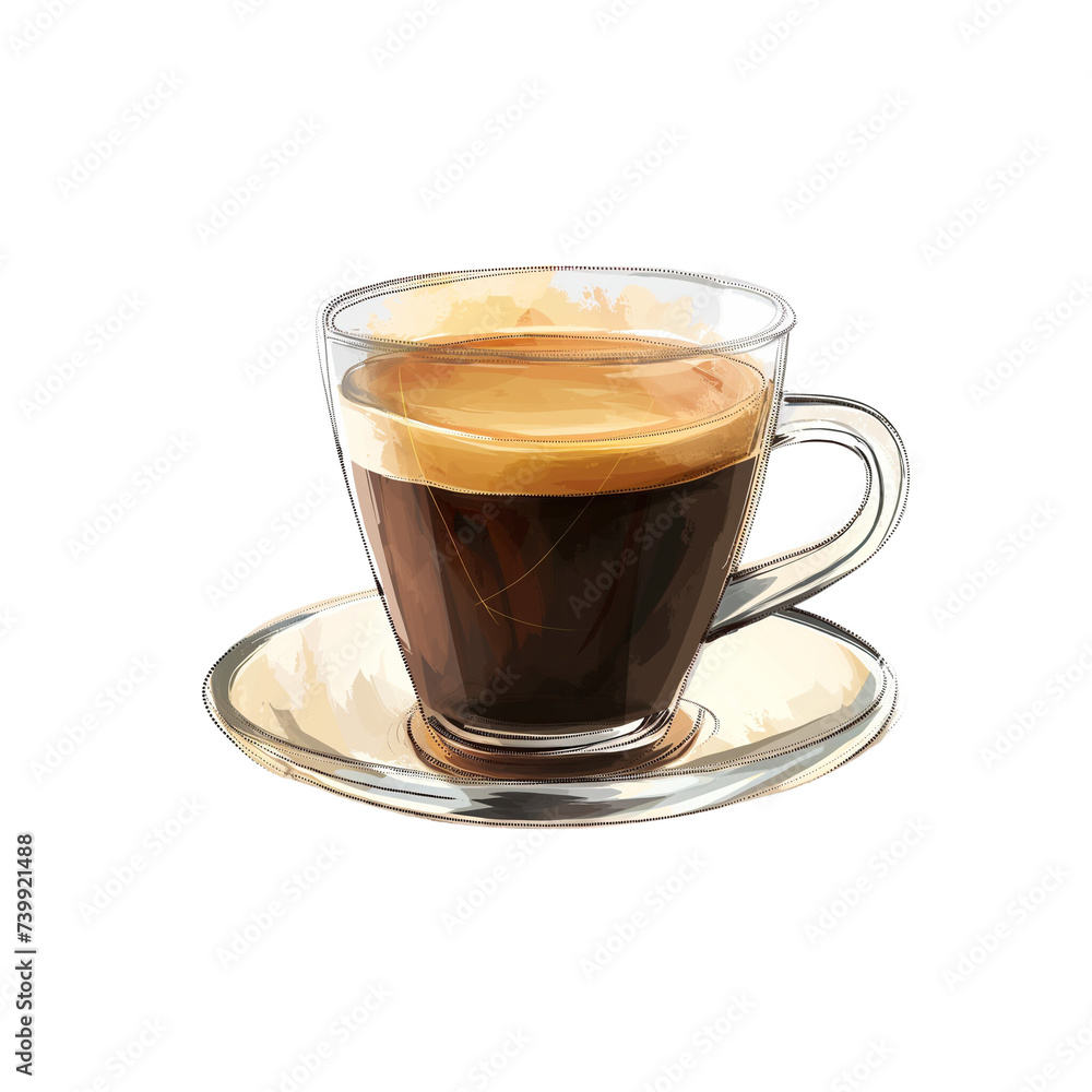 Morning Coffee and Cappuccino on Table Morning Coffee and Cappuccino on Table