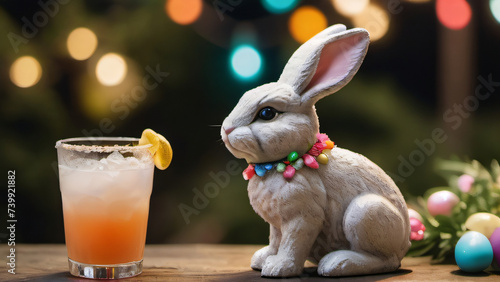 Photo Of Easter Bunny Trail, Arrange Drinks Along A Whimsical Bunny Trail Made Of Decorations.
