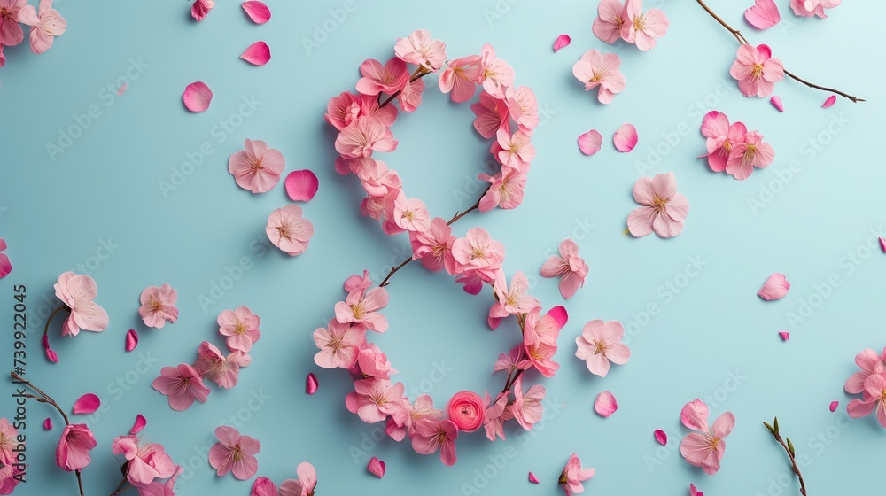 Happy Women's Day on 8 March concept photo, copy space Happy Women's Day on 8 March concept photo, copy space
